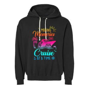 Family Cruise 2024 Making Memories One Cruise At A Time Garment-Dyed Fleece Hoodie