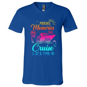 Family Cruise 2024 Making Memories One Cruise At A Time V-Neck T-Shirt