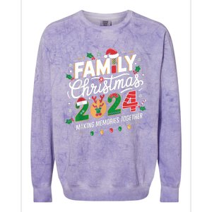 Family Christmas 2024 Making Memories Together Holiday Colorblast Crewneck Sweatshirt