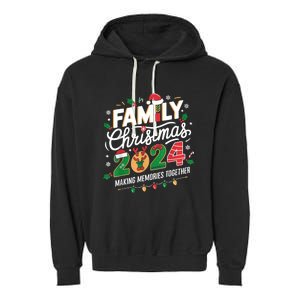 Family Christmas 2024 Making Memories Together Holiday Garment-Dyed Fleece Hoodie