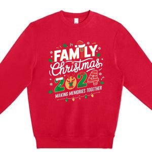 Family Christmas 2024 Making Memories Together Holiday Premium Crewneck Sweatshirt