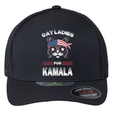 Funny Cat 2024 President Kamalaharris Flexfit Unipanel Trucker Cap