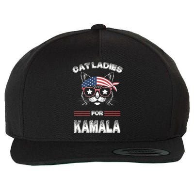 Funny Cat 2024 President Kamalaharris Wool Snapback Cap