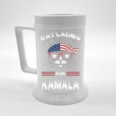 Funny Cat 2024 President Kamalaharris Beer Stein