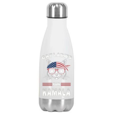 Funny Cat 2024 President Kamalaharris Stainless Steel Insulated Water Bottle