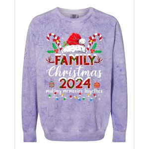 Family Christmas 2024 Matching Squad Santa Elf Funny Xmas Colorblast Crewneck Sweatshirt