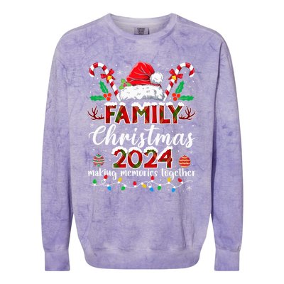 Family Christmas 2024 Matching Squad Santa Elf Funny Xmas Colorblast Crewneck Sweatshirt