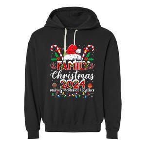 Family Christmas 2024 Matching Squad Santa Elf Funny Xmas Garment-Dyed Fleece Hoodie