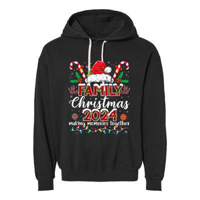 Family Christmas 2024 Matching Squad Santa Elf Funny Xmas Garment-Dyed Fleece Hoodie