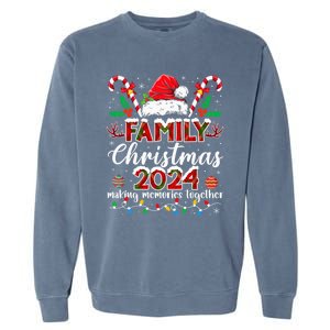 Family Christmas 2024 Matching Squad Santa Elf Funny Xmas Garment-Dyed Sweatshirt