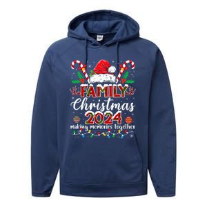 Family Christmas 2024 Matching Squad Santa Elf Funny Xmas Performance Fleece Hoodie