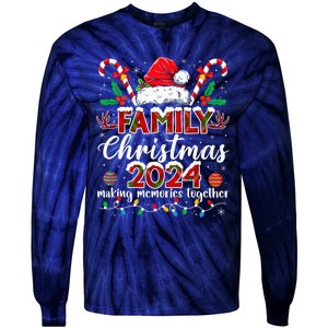 Family Christmas 2024 Matching Squad Santa Elf Funny Xmas Tie-Dye Long Sleeve Shirt