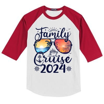 Family Cruise 2024 Summer Vacation Matching Family Cruise Kids Colorblock Raglan Jersey