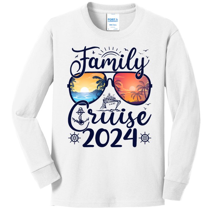 Family Cruise 2024 Summer Vacation Matching Family Cruise Kids Long Sleeve Shirt