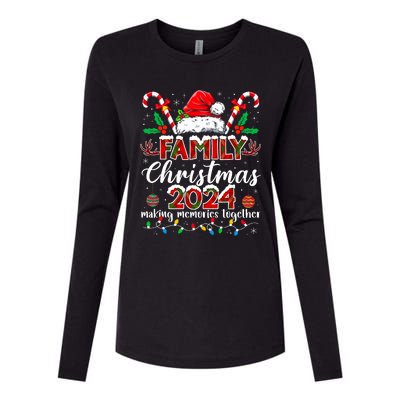 Family Christmas 2024 Matching Squad Santa Elf Funny Xmas Womens Cotton Relaxed Long Sleeve T-Shirt