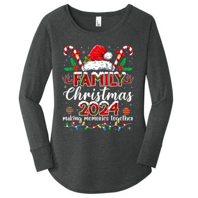 Family Christmas 2024 Matching Squad Santa Elf Funny Xmas Women's Perfect Tri Tunic Long Sleeve Shirt