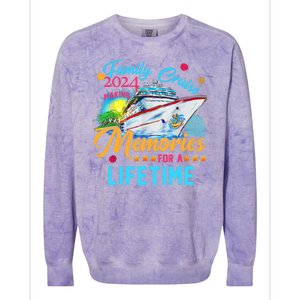 Family Cruise 2024 Making Memories For A Lifetime Colorblast Crewneck Sweatshirt