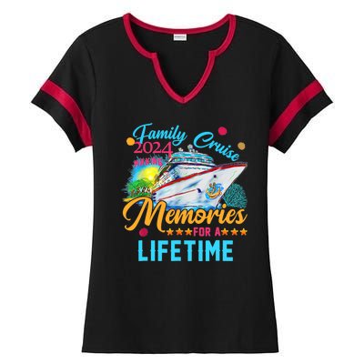 Family Cruise 2024 Making Memories For A Lifetime Ladies Halftime Notch Neck Tee