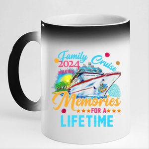 Family Cruise 2024 Making Memories For A Lifetime 11oz Black Color Changing Mug