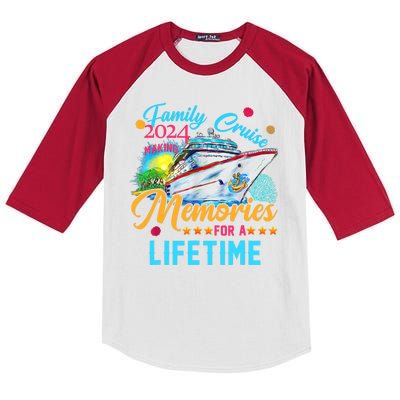 Family Cruise 2024 Making Memories For A Lifetime Kids Colorblock Raglan Jersey