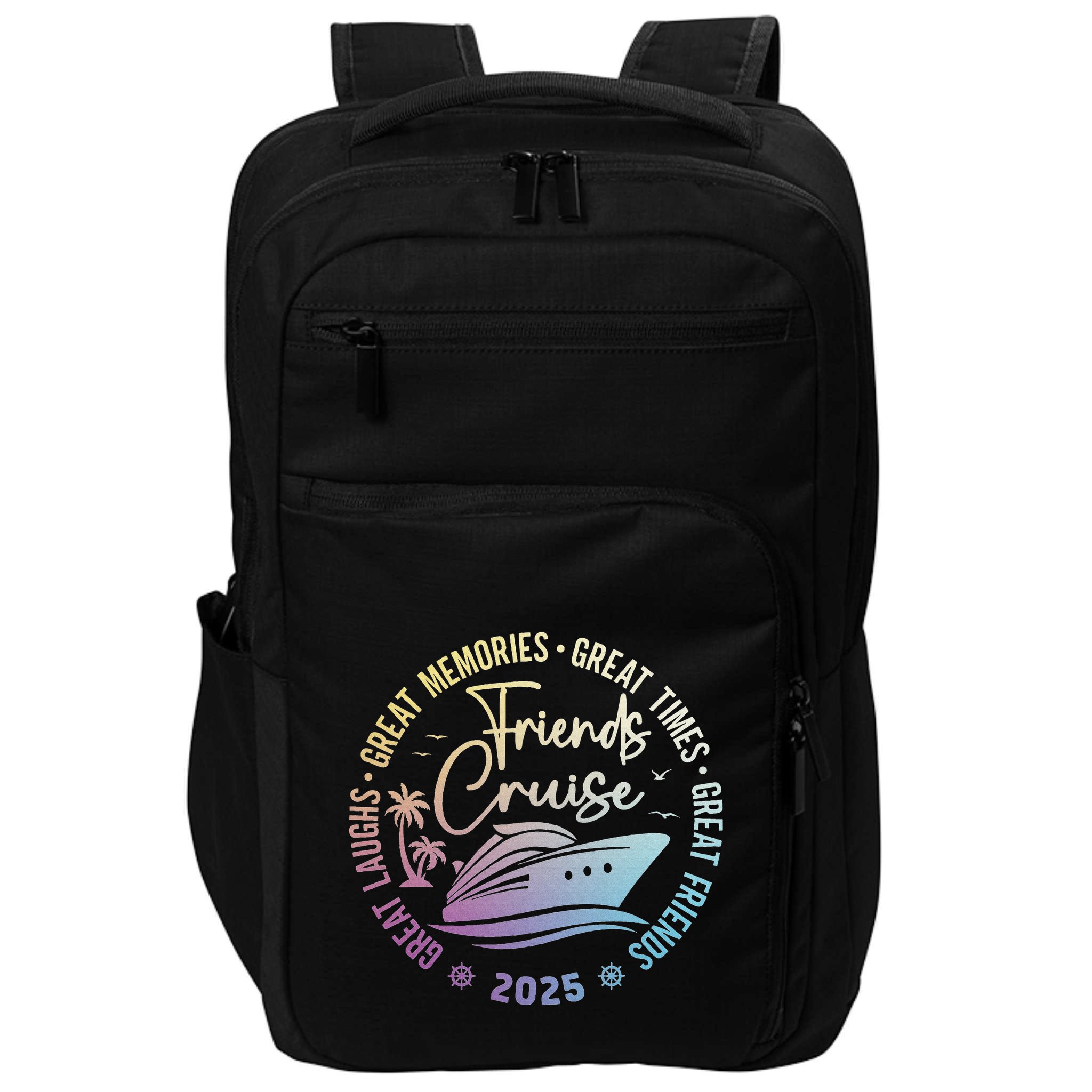 Friends Cruise 2025 Vacation Trip Impact Tech Backpack