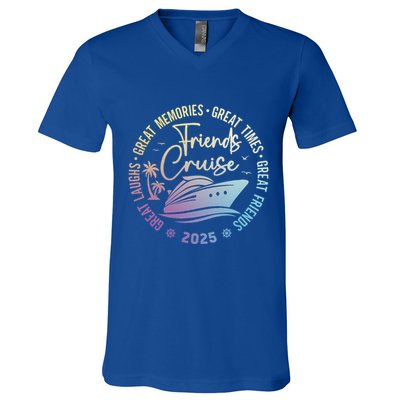 Friends Cruise 2025 Vacation Trip V-Neck T-Shirt