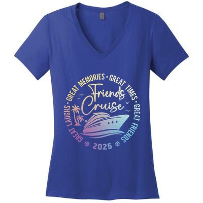 Friends Cruise 2025 Vacation Trip Women's V-Neck T-Shirt