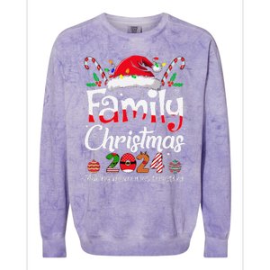 Family Christmas 2024 Matching Outfit Xmas Squad Santa Colorblast Crewneck Sweatshirt