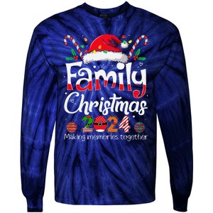 Family Christmas 2024 Matching Outfit Xmas Squad Santa Tie-Dye Long Sleeve Shirt