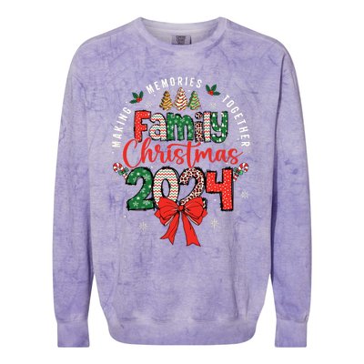 Family Christmas 2024 Matching Xmas Making Memories Together Colorblast Crewneck Sweatshirt