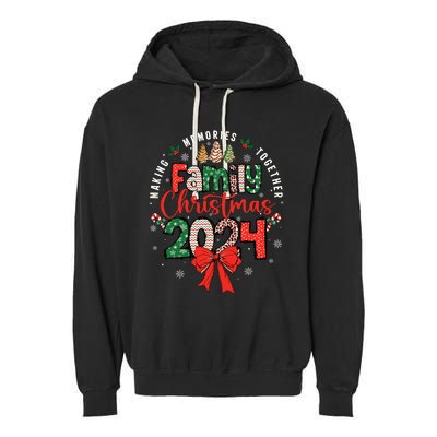 Family Christmas 2024 Matching Xmas Making Memories Together Garment-Dyed Fleece Hoodie