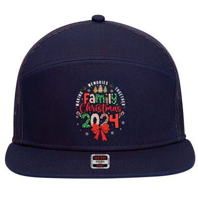 Family Christmas 2024 Matching Xmas Making Memories Together 7 Panel Mesh Trucker Snapback Hat