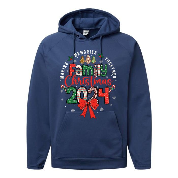 Family Christmas 2024 Matching Xmas Making Memories Together Performance Fleece Hoodie