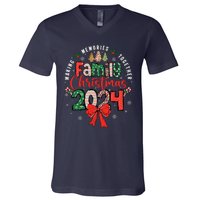 Family Christmas 2024 Matching Xmas Making Memories Together V-Neck T-Shirt