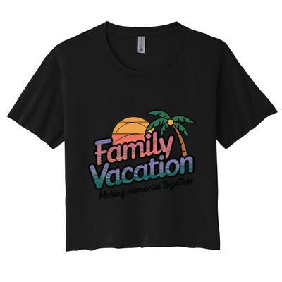 Family Cruise 2025 Family Matching Cruise Ship Vacation Trip Great Gift Women's Crop Top Tee