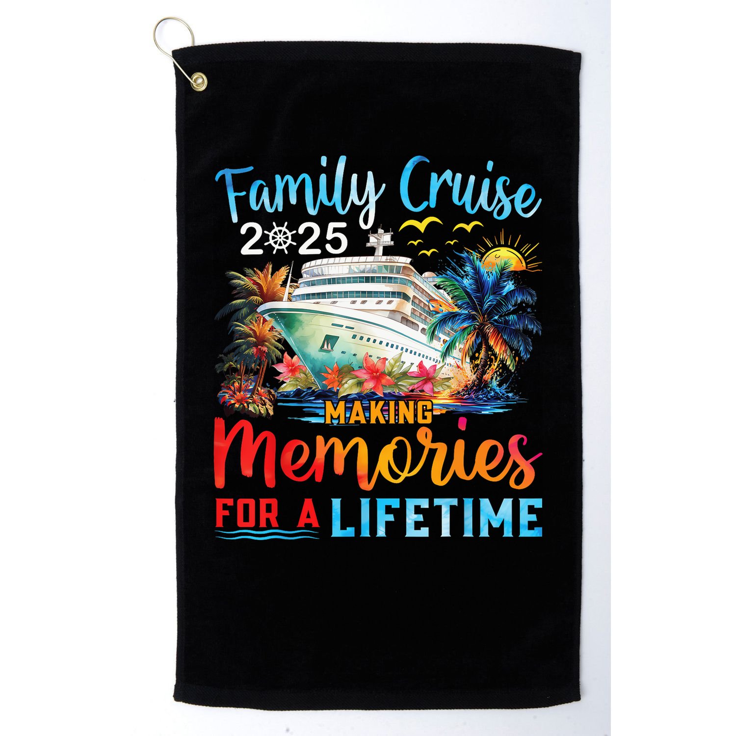 Family Cruise 2025 Family Matching Cruise Vacation Party Golf Towel
