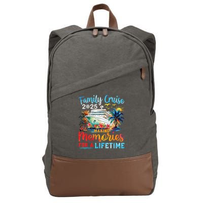 Family Cruise 2025 Family Matching Cruise Vacation Party Cotton Canvas Backpack