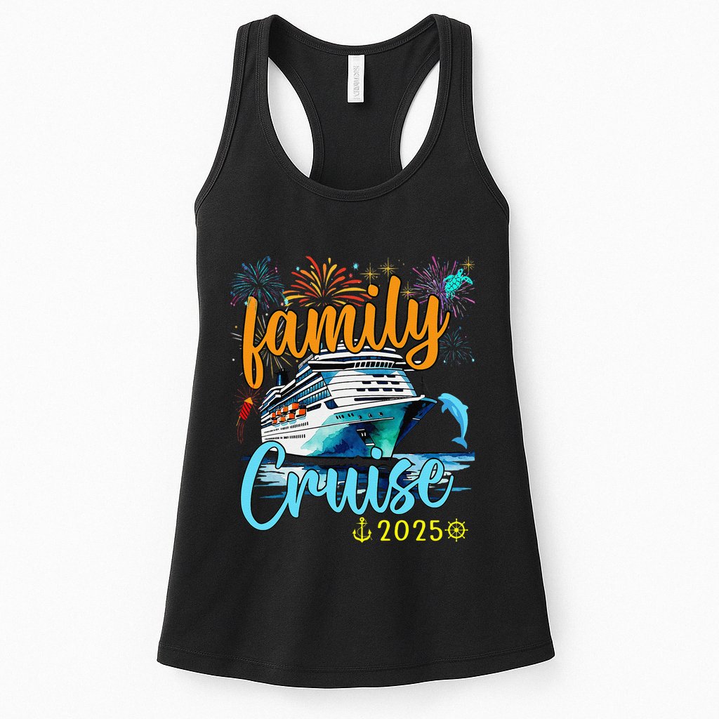 Family Cruise 2025 Family Vacation Matching Family Group. Womens Tank Top