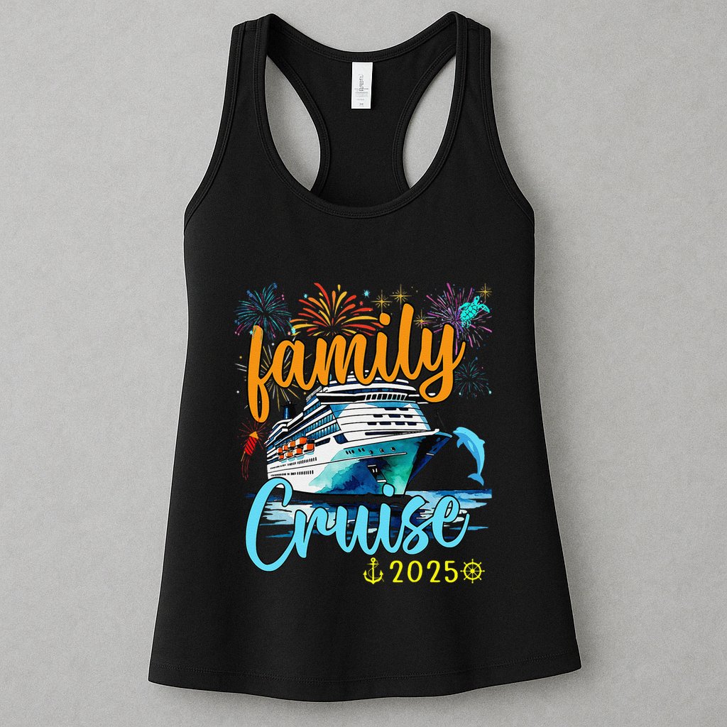 Family Cruise 2025 Family Vacation Matching Family Group. Womens Tank Top