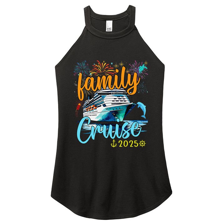 Family Cruise 2025 Family Vacation Matching Family Group. Women's Perfect Tri Rocker Tank