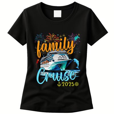 Family Cruise 2025 Family Vacation Matching Family Group. Womens T-Shirt