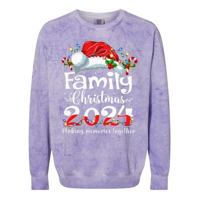 Family Christmas 2024 Matching Squad Santa Elf Funny Xmas Colorblast Crewneck Sweatshirt