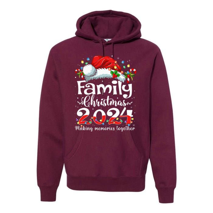 Family Christmas 2024 Matching Squad Santa Elf Funny Xmas Premium Hoodie