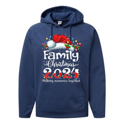 Family Christmas 2024 Matching Squad Santa Elf Funny Xmas Performance Fleece Hoodie