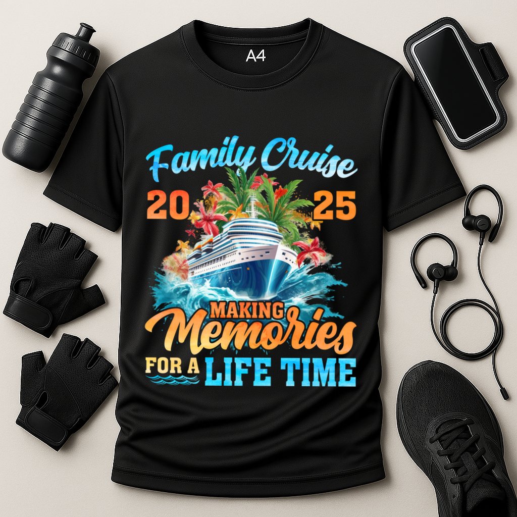 Family Cruise 2025 Family Matching Group Vacation Summer Gift Cooling Performance Crew T-Shirt