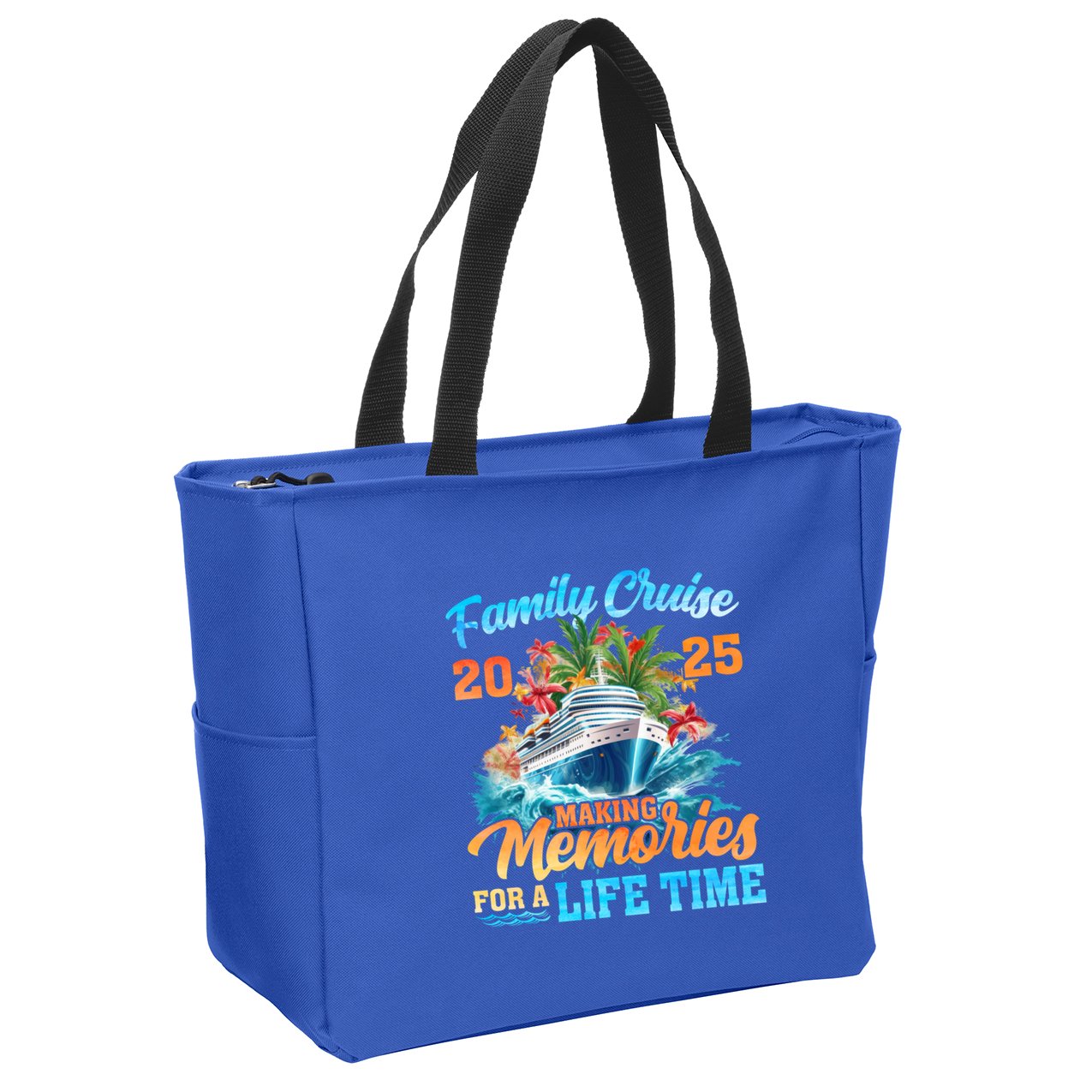 Family Cruise 2025 Family Matching Group Vacation Summer Gift Zip Tote Bag