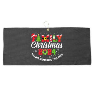 Family Christmas 2024 Matching Outfit Xmas Squad Santa Group Large Microfiber Waffle Golf Towel