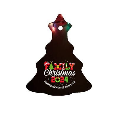 Family Christmas 2024 Matching Outfit Xmas Squad Santa Group Ceramic Tree Ornament