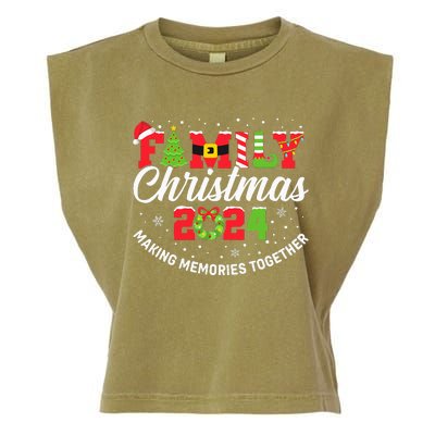 Family Christmas 2024 Matching Outfit Xmas Squad Santa Group Garment-Dyed Women's Muscle Tee