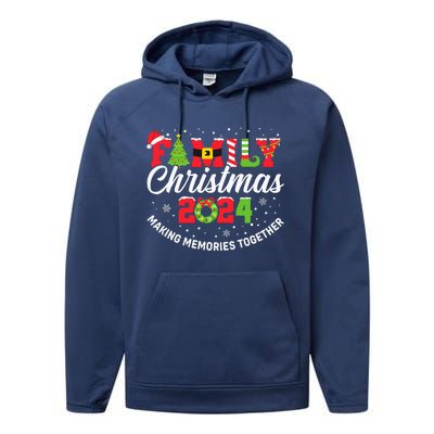 Family Christmas 2024 Matching Outfit Xmas Squad Santa Group Performance Fleece Hoodie